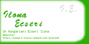 ilona ecseri business card